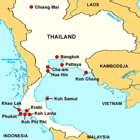 kart over sør thailand Kart Over Thailand Thailandtur No kart over sør thailand